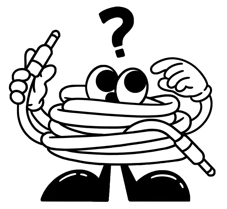 オンラインレッスンの流れを考えるキャラクターのイラスト